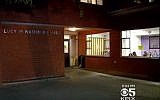 The residence hall at San Jose State University where swastikas were painted by vandals (YouTube screenshot)