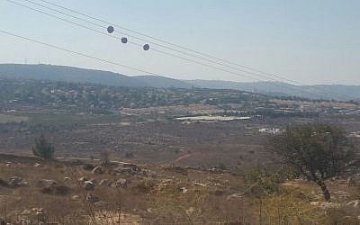 The view from the West Bank outpost of Amona. (Marissa Newman/Times of Israel)