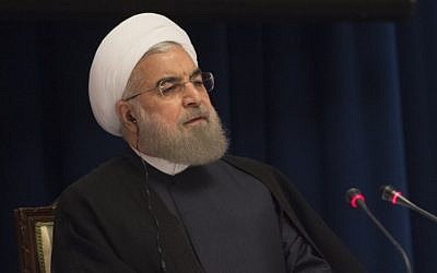 Iran's President Hassan Rouhani speaks at a news conference September 22, 2016 in New York. (AFP/Don Emmert)