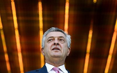 UN High Commissioner for Refugees Filippo Grandi looks on prior to the opening of the UNHCR's annual executive meeting on October 3, 2016 at the UN Offices in Geneva. (AFP PHOTO/FABRICE COFFRINI)