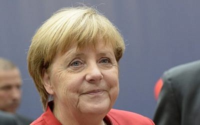 Germany's Chancellor Angela Merkel arrives for the European Union leaders summit on October 20, 2016 at the European Council, in Brussels. (AFP PHOTO / THIERRY CHARLIER)
