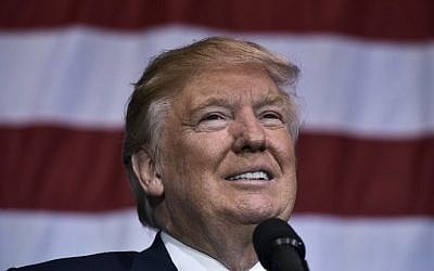 Republican presidential nominee Donald Trump speaks during a rally at the Delaware County Fair in Delaware, Ohio on October 20, 2016. (AFP PHOTO / Mandel Ngan)