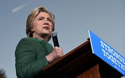 Democratic presidential nominee Hillary Clinton addresses a rally at the University of North Carolina at Charlotte, October 23, 2016, in Charlotte, North Carolina. (AFP/Robyn Beck)