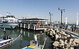 Inaugurating the new pleasure cruise ship line between Acre and Haifa, launched by the Ministry of Tourism, and which will run twice a day, seven days a week (Courtesy Itamar Grinberg)