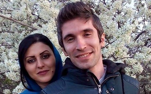 Golrokh Ebrahimi Iraee and husband Arash Sadeghi (Facebook photo)