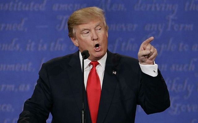 Republican presidential nominee Donald Trump speaks to Democratic presidential nominee Hillary Clinton during the third presidential debate at UNLV in Las Vegas, Wednesday, Oct. 19, 2016. (AP Photo/David Goldman) Republican presidential nominee Donald Trump speaks to Democratic presidential nominee Hillary Clinton during the third presidential debate at UNLV in Las Vegas, Wednesday, Oct. 19, 2016. (AP Photo/David Goldman)