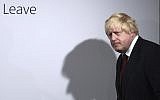 In this Friday, June 24, 2016 file photo, Vote Leave campaigner Boris Johnson arrives for a press conference at Vote Leave headquarters in London . In the crucial days before Foreign Secretary Boris Johnson embraced Britain’s “leave campaign,” he wrote a newspaper column explaining why Britain should remain inside the European Union _ but those forceful words were never published before Britain’s June 23 vote. ﻿The Sunday Times has now published Johnson’s pro-EU column, which outlines his fears about leaving the EU on SUnday, Oct. 16, 2016. (Mary Turner/Pool via AP, File)