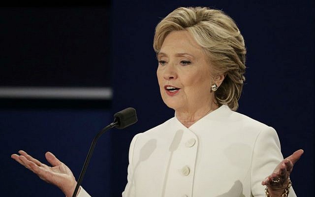 Democratic presidential nominee Hillary Clinton answers a question during the third presidential debate at UNLV in Las Vegas, Wednesday, Oct. 19, 2016. (AP Photo/John Locher) Democratic presidential nominee Hillary Clinton answers a question during the third presidential debate at UNLV in Las Vegas, Wednesday, Oct. 19, 2016. (AP Photo/John Locher)