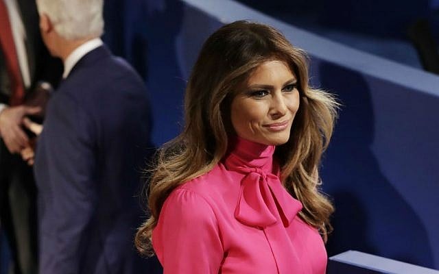 Melania Trump, wife of Donald Trump, at the second presidential debate between her husband and Democratic presidential nominee Hillary Clinton at Washington University in St. Louis, Missouri, Sunday, Oct. 9, 2016. (AP Photo/Patrick Semansky) Melania Trump, wife of Donald Trump, at the second presidential debate between her husband and Democratic presidential nominee Hillary Clinton at Washington University in St. Louis, Missouri, Sunday, Oct. 9, 2016. (AP Photo/Patrick Semansky)