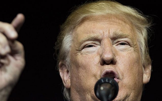 Republican presidential candidate Donald Trump speaks during a campaign rally at the South Florida Fairgrounds and Convention Center, Thursday, Oct. 13, 2016, in West Palm Beach, Fla. (AP Photo/ Evan Vucci)