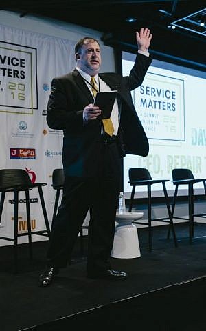 David Eisner, CEO of Repair the World, addresses a session at the summit. (Stefano Giovanini)