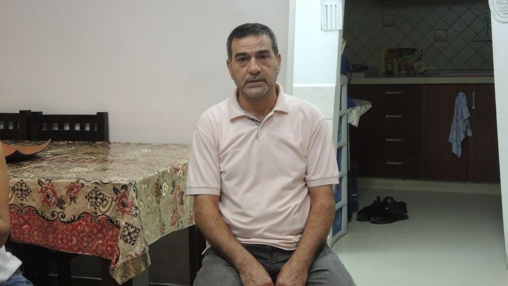 Amad Abu Suwhat, father of Dua’a Abu Sharkh, at his home in Lod on October 6, 2016. (Melanie Lidman/Times of Israel)