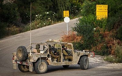 Illustrative: IDF soldiers patrol near the border between Israel and Lebanon on May 1, 2013. (Avishag Shaar Yashuv/FLASH90)