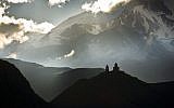 A view of the Caucasus Mountains near Kazbegi, Georgia, on June 04, 2013. (Moshe Shai/FLASH90)