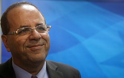 Likud member Ayoub Kara arrives for a meeting at Prime Minister Benjamin Netanyahu's office in Jerusalem on December 30, 2015. (Marc Israel Sellem/POOL)