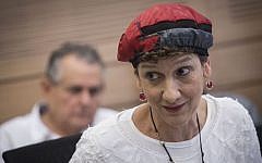 Jewish Home MK Shuli Moalem-Refaeli during a Knesset committee meeting, August 16, 2016. (Hadas Parush/Flash90)