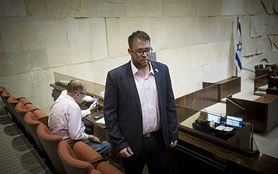Oren Hazan seen at the Knesset on September 19, 2016. (Yonatan Sindel/Flash90)