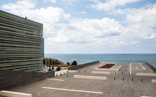 View of the Peres Center for Peace, in Jaffa, on September 28, 2016. (Miriam Alster/Flash90)