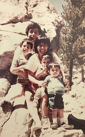 Old family photo of Brian Berman, front, whose stomach is distended from Gaucher’s disease. (Courtesy Brian Berman)