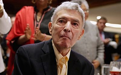 Jack Greenberg receiving a standing ovation from the audience at the NAACP Legal Defense Fund’s luncheon in Washington, D.C., to commemorate the Supreme Court’s 1954 Brown v. Board of Education decision, May 16, 2014. (Chip Somodevilla/Getty Images)