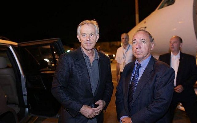 Former ambassador to Australia, Yuval Rotem, right, seen with former British prime minister Tony Blair. Rotem was appointed to be acting director-general of the Foreign Minister, October 13, 2016. (Ministry of Foreign Affairs) Former ambassador to Australia, Yuval Rotem, right, seen with former British prime minister Tony Blair. Rotem was appointed to be acting director-general of the Foreign Minister, October 13, 2016. (Ministry of Foreign Affairs)
