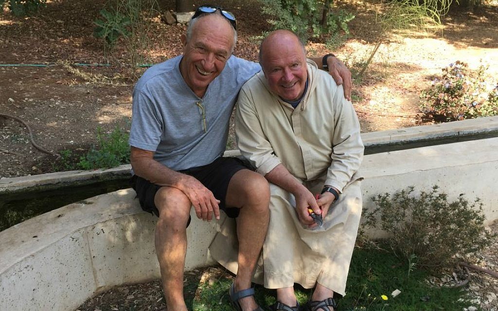 Gershon Cohen and Brother Olivier, the unlikely partners and friends whose mutual understanding has allowed the annual Abu Ghosh Festival to happen each year (Jessica Steinberg/Times of Israel) Gershon Cohen and Brother Olivier, the unlikely partners and friends whose mutual understanding has allowed the annual Abu Ghosh Festival to happen each year (Jessica Steinberg/Times of Israel)