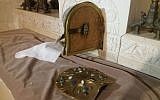 Tabernacle for the Eucharist vandalized in the Basilica of Transfiguration on Mount Tabor, October 25, 2016 (Courtesy)