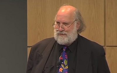 Professor Cary Nelson of the University of Illinois (YouTube screen capture)