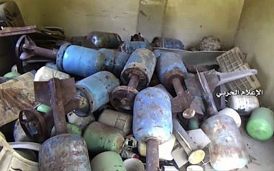 In this still image taken from video provided by the Syrian government-controlled Syrian Central Military Media, hand made bombs are seen inside the Bustan Al-Basha neighborhood of Aleppo, Syria on Tuesday, Oct. 4, 2016. (Syrian Central Military Media via AP) In this still image taken from video provided by the Syrian government-controlled Syrian Central Military Media, hand made bombs are seen inside the Bustan Al-Basha neighborhood of Aleppo, Syria on Tuesday, Oct. 4, 2016. (Syrian Central Military Media via AP)