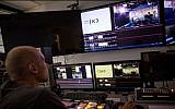 The newly-built control room at the offices of the Israeli Public Broadcasting Corporation in Tel Aviv, August 29, 2016. (Miriam Alster/Flash90)