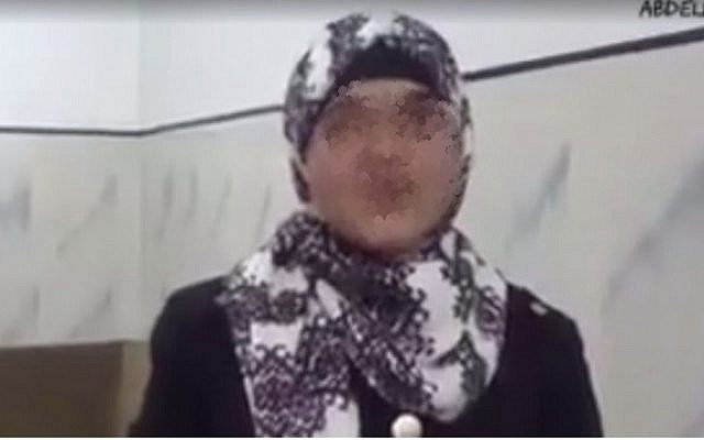 The 14-year-old daughter of the Palestinian terrorist who killed two Israelis in northern Jerusalem before being killed by security forces on October 9, 2016 (YouTube screenshot) The 14-year-old daughter of the Palestinian terrorist who killed two Israelis in northern Jerusalem before being killed by security forces on October 9, 2016 (YouTube screenshot)