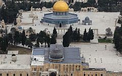Aerial view of the Temple Mount. (Nati Shohat/Flash90)