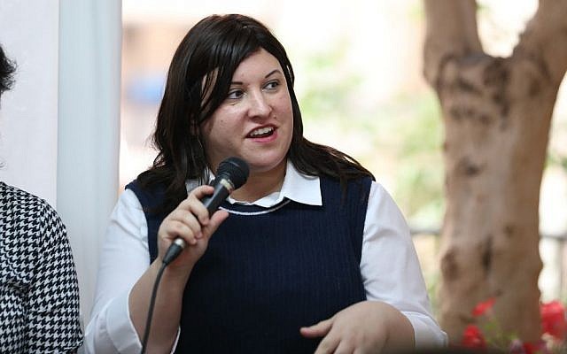 Chedva Kleinhandler, founder and CEO of Lean On, at the 12 Angels launch event in Tel Aviv. October 19, 2016. (Courtesy) Chedva Kleinhandler, founder and CEO of Lean On, at the 12 Angels launch event in Tel Aviv. October 19, 2016. (Courtesy)