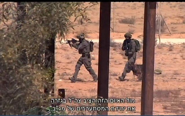 Border Police commandos practicing a hostage-taking situation in a community in southern Israel, near the border with the Sinai Peninsula. (Screen capture Channel 10) Border Police commandos practicing a hostage-taking situation in a community in southern Israel, near the border with the Sinai Peninsula. (Screen capture Channel 10)