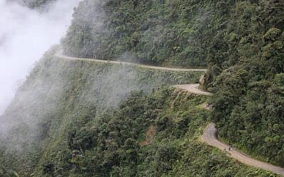 The Yungas Road in Bolivia, commonly known as the "Road of Death." (Alex Proimos)