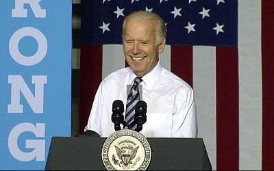 Vice President Joe Biden speaking at a Clinton rally in Dayton, Ohio on May 24, 2016 (screen capture: C-Span) 
