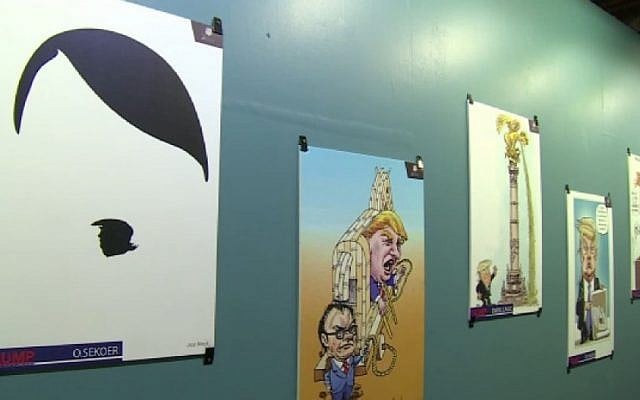 Caricatures of GOP nominee Donald Trump at Mexico City's Caricature Museum, October 21, 2016. (Screenshot/AFP) Caricatures of GOP nominee Donald Trump at Mexico City's Caricature Museum, October 21, 2016. (Screenshot/AFP)