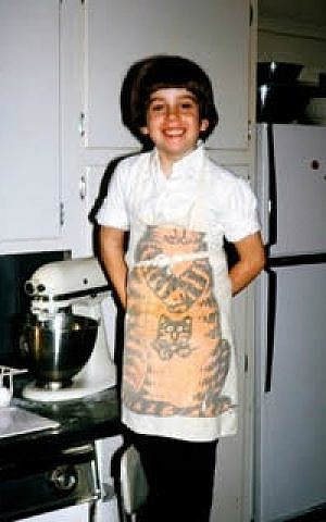 A young Alex Levin in the kitchen of his grandmother Hadassah Nadich, New York, early 1980s. (Courtesy)