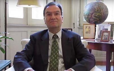 Michael Worbs, the chairman of UNESCO Executive Board (screen capture: YouTube)