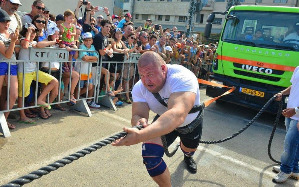 Looking for the strongest people at a different kind of Iron Man competition, in Haifa, on October 20 (Courtesy City of Haifa) Looking for the strongest people at a different kind of Iron Man competition, in Haifa, on October 20 (Courtesy City of Haifa)