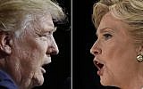 Republican presidential candidate Donald Trump, left, in Cleveland, Ohio on October 22, 2016, and Democratic nominee Hillary Clinton in Las Vegas, Nevada on October 19, 2016. (AFP/Jay LaPrete, AFP/Saul Loeb)