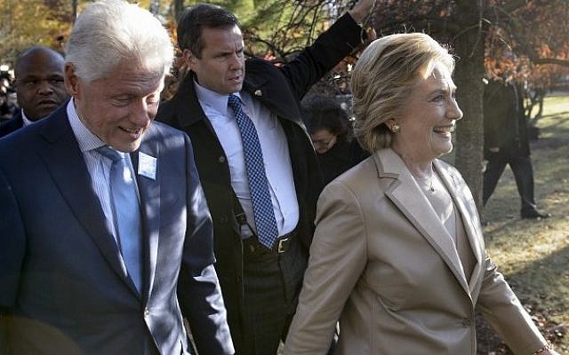 Former US President Bill Clinton and Democratic presidential nominee Hillary Clinton leave after voting at Douglas G. Griffin School November 8, 2016 in Chappaqua, New York. (AFP PHOTO / Brendan Smialowski) Former US President Bill Clinton and Democratic presidential nominee Hillary Clinton leave after voting at Douglas G. Griffin School November 8, 2016 in Chappaqua, New York. (AFP PHOTO / Brendan Smialowski)