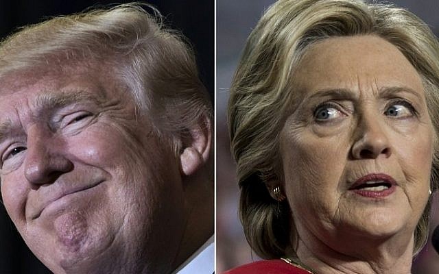 This combination of pictures created on November 8, 2016 shows US presidential-elect Donald Trump in Tampa, Florida on November 5, 2016 and Democratic presidential nominee Hillary Clinton in Allendale, Michigan on November 7, 2016. (AFP) This combination of pictures created on November 8, 2016 shows US presidential-elect Donald Trump in Tampa, Florida on November 5, 2016 and Democratic presidential nominee Hillary Clinton in Allendale, Michigan on November 7, 2016. (AFP)