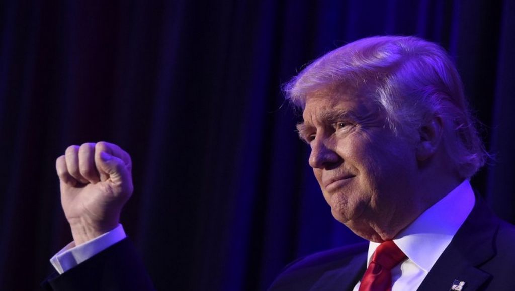 US President-elect Donald Trump arrives at the New York Hilton Midtown in New York on November 8, 2016 (SAUL LOEB / AFP) US President-elect Donald Trump arrives at the New York Hilton Midtown in New York on November 8, 2016 (SAUL LOEB / AFP)