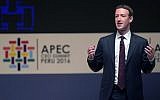Facebook CEO and chairman Mark Zuckerberg speaks during a session of the APEC CEO Summit, part of the broader Asia-Pacific Economic Cooperation (APEC) Summit in Lima on November 19, 2016. (AFP/Rodrigo Buendia)