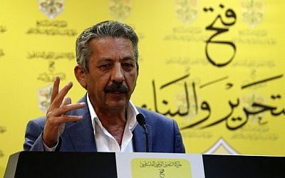 The spokesman of Palestinian Authority President Mahmoud Abbas' Fatah movement, Abu al-Haija speaks during a press conference on November 28, 2016 in Ramallah. (AFP PHOTO/ABBAS MOMANI) The spokesman of Palestinian Authority President Mahmoud Abbas' Fatah movement, Abu al-Haija speaks during a press conference on November 28, 2016 in Ramallah. (AFP PHOTO/ABBAS MOMANI)
