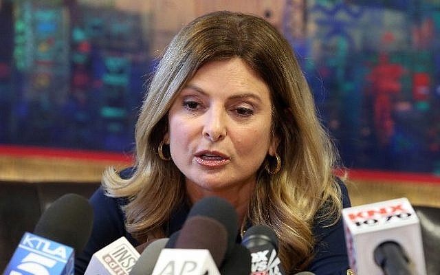 Attorney Lisa Bloom announces the cancellation of a press conference for Trump accuser 'Jane Doe' in Woodland Hills, California, November 2, 2016. (Frederick M. Brown/Getty Images/AFP) Attorney Lisa Bloom announces the cancellation of a press conference for Trump accuser 'Jane Doe' in Woodland Hills, California, November 2, 2016. (Frederick M. Brown/Getty Images/AFP)