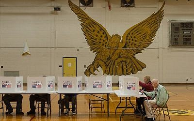Voters cast their ballots at a polling station at Hazelwood Central High School on November 8, 2016 in Florissant, Missouri. (Michael B. Thomas/Getty Images/AFP)