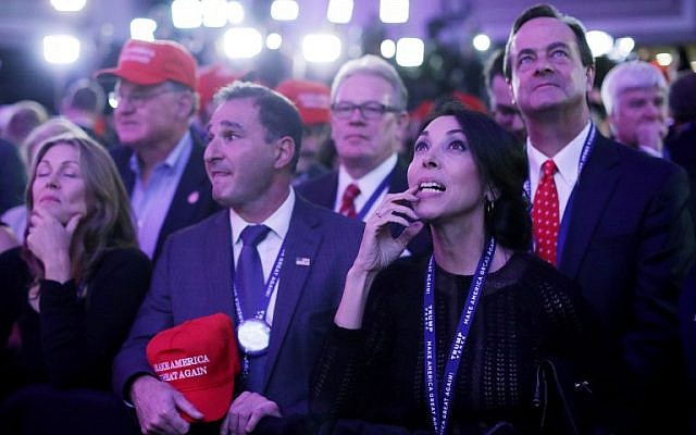 Supporters of Republican presidential nominee Donald Trump gather during the election night event at the New York Hilton Midtown on November 8, 2016 in New York City. (Chip Somodevilla/Getty Images/AFP) Supporters of Republican presidential nominee Donald Trump gather during the election night event at the New York Hilton Midtown on November 8, 2016 in New York City. (Chip Somodevilla/Getty Images/AFP)