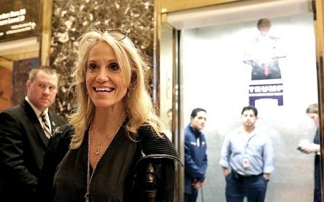 Kellyanne Conway, campaign manager for President-elect Donald Trump, arrives to Trump Tower on November 12, 2016 in New York City. (Yana Paskova/Getty Images/AFP) Kellyanne Conway, campaign manager for President-elect Donald Trump, arrives to Trump Tower on November 12, 2016 in New York City. (Yana Paskova/Getty Images/AFP)